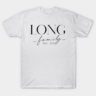 Long Family EST. 2020, Surname, Long T-Shirt